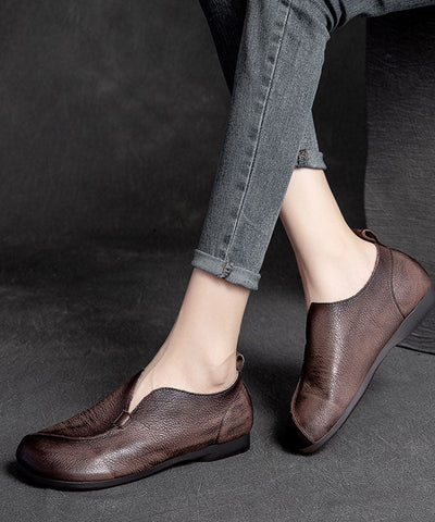 Retro Kaffee Flats Weiche Spleißen Flache Schuhe Für Frauen