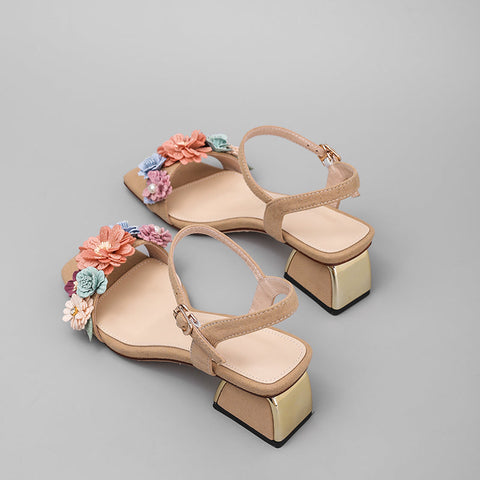 Betty Floral Ankle Strap Sandals