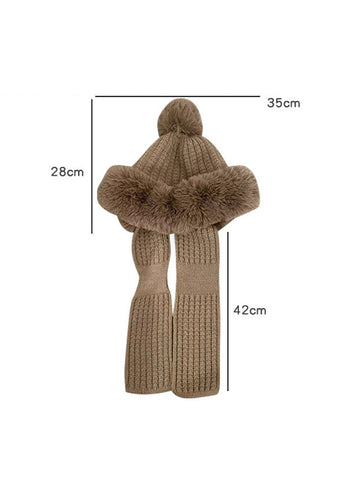 Women Winter Solid Color Korean Adult Plush Hat