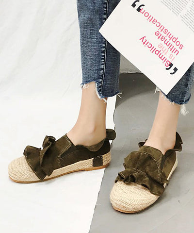 Lässige braune, gerüschte, vielseitige Schuhe für Plattfüße