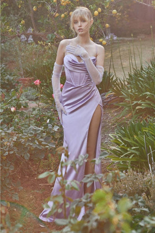Haute Couture Draped Corset Prom Dress Low Back