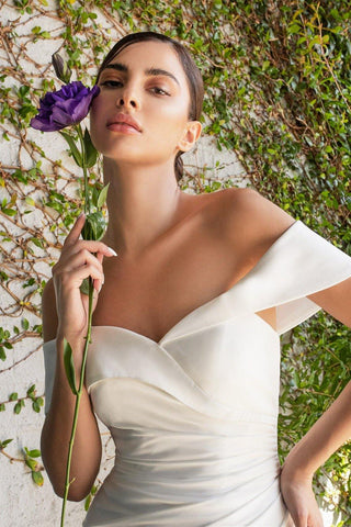 Off Shoulder Long Wedding Dress