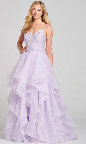 Tiered Skirt Prom Gown