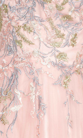 Lace Applique Gossamer A-Line Gown