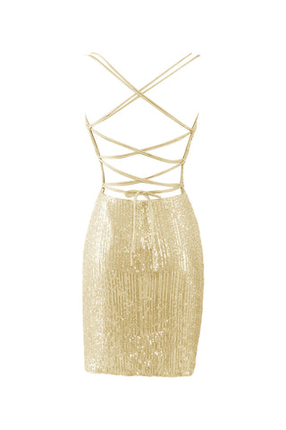 V Neck Blue Sequins Homecoming Dress