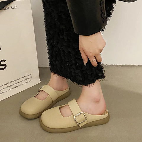 Wohnungen Frauen Hausschuhe Casual Weiche Walking Maultiere Schuhe Neue Sommer Marke 2024 Kleid Gemütliche Sandalen Slingback Flip-Flops Weibliche Slides