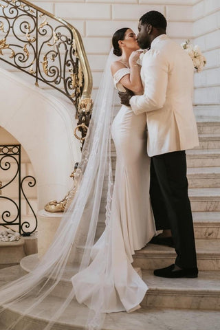 Off-the-Shoulder Wedding Dress Mermaid Long Online