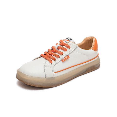 Summer Thin Leather Women Retro Casual Shoes