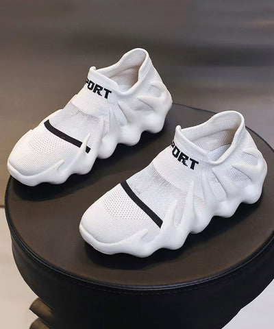 Bequeme Spleißen Plattfüße Schuhe Schwarz Atmungsaktiv Mesh