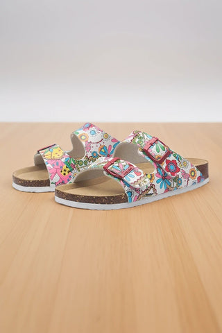 Printed Buckle Birkenstock Sandals