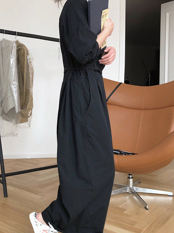 Original Empire Elasticity Wide Leg Jumpsuits