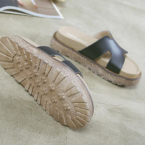 Cozy 2022 Leather Casual Flat-Bottomed Slippers