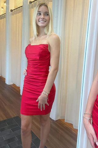 Trendy Sheath Sweetheart Hot Pink Short Homecoming Dress with Ruched