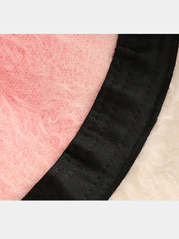 Women Winter Warm Gradient Color Plush Hat