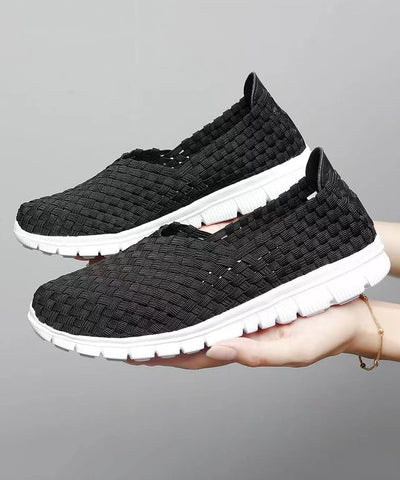 Rosa Flache Schuhe Strickstoff Lässig Bequem Spleißen