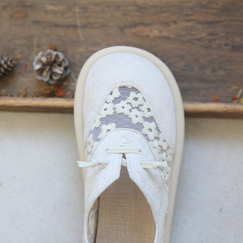 Sommer Retro Atmungsaktive Mesh Flache Freizeitschuhe