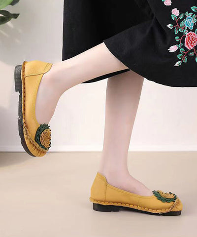 Rote flache Schuhe für Frauen, bequem, Spleißen, Blumenmuster