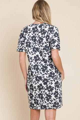 Floral Button Down Mini Resort Dress