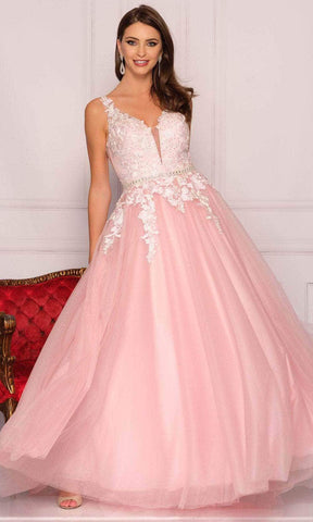 Plunging Sweetheart A-Line Prom Dress
