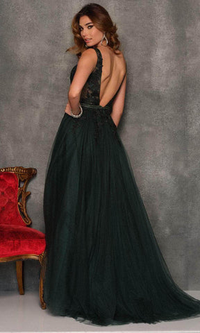 Plunging Sweetheart A-Line Prom Dress