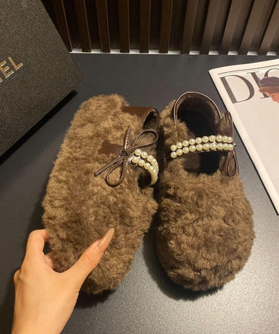 Leoparden-Kunstpelz, stilvolle Spleißen-Nagelperlen-Platte-Füße-Schuhe