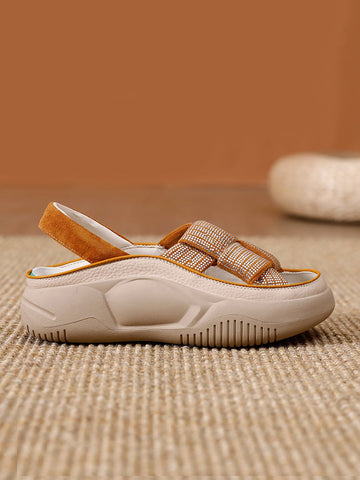 Women Summer Weaving Peep-toe Outdoor Platform Shoes