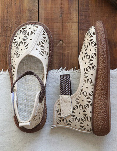 Platform Wild Head Summer Retro Leather Shoes