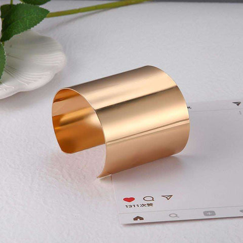 2022New Boho Wide Line Cuff Open Bracelet Punk Cool Psycho Shiny Ring Bracelet Ladies Adjustable Wrist Accessories Girls Jewelry
