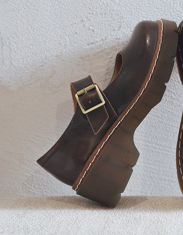 Buckle Strap Platform Mary Jane Shoes