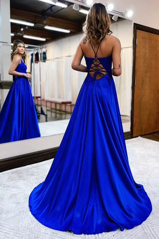 A Line Spaghetti Straps Green Long Prom Dress with Appliques