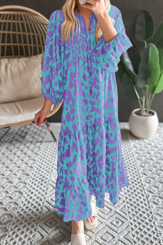 Langärmliges Midi-Strandkleid
