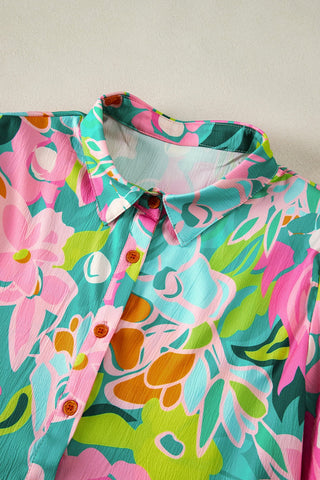 Retro Big Floral Puff Sleeve Mini Summer Dress