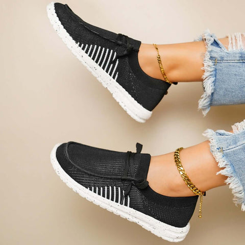 Leichte Slip-on-Wanderschuhe, flache Mesh-Sneakers