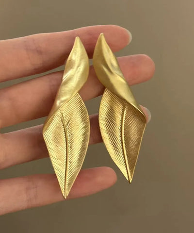 Silver Leaves Metal Earrings