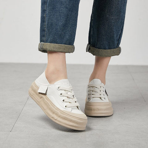 Spring Summer Minimalist Leather Casual Shoes