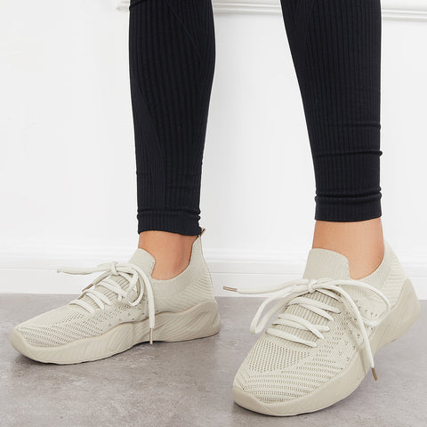 Casual Mesh Knitting Sneakers Lightweight Arch Support Running Shoes