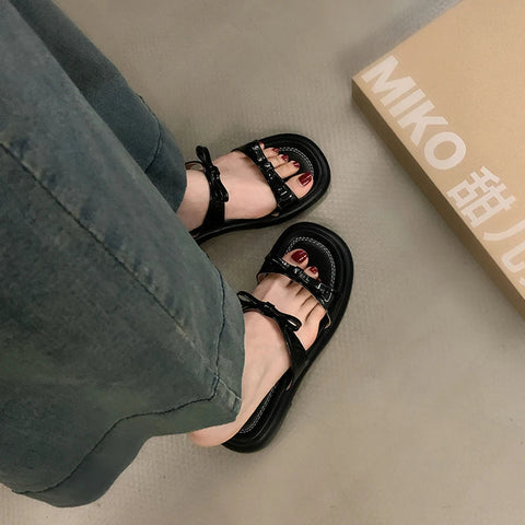 Designer Summer Butterfly-knot Women Slippers Fashion Open Toe Flats Slides Ladies Outdoor Casual Beach Sandalias Flip Flop