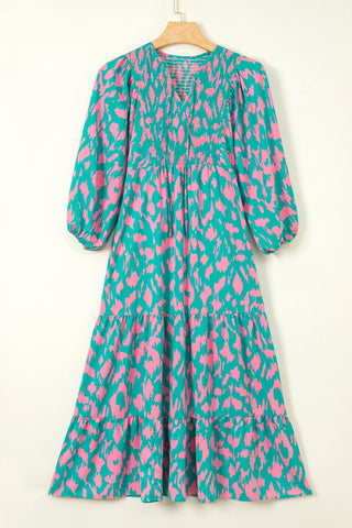 Langärmliges Midi-Strandkleid