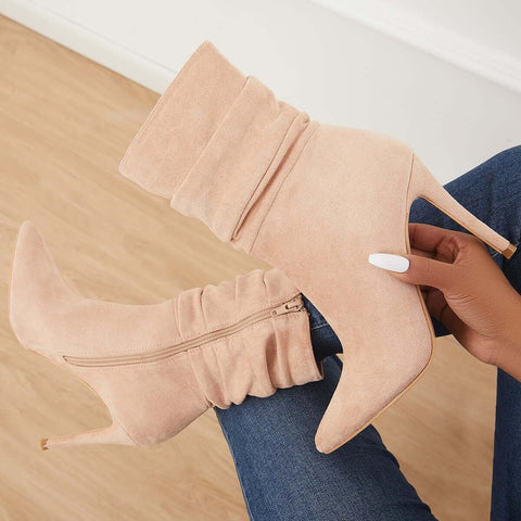 Pointed Toe Stiletto Short Boots High Heel Ankle Sock Booties