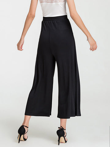 Women Summer Solid Casual Thin Wide-leg Pants