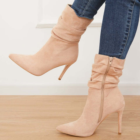 Pointed Toe Stiletto Short Boots High Heel Ankle Sock Booties