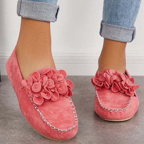 Casual Slip on Loafers Round Toe Flats Low Top Walking Shoes