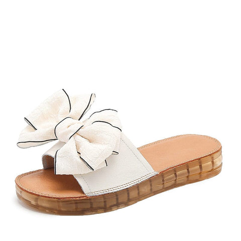 Summer Stylish Casual Leather Comfort Slide Shoes