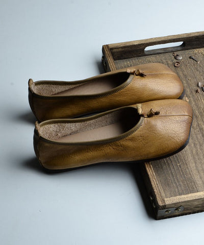 Braune bequeme Schuhe für Plattfüße, Spleißen, handgefertigt