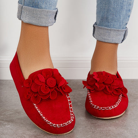 Casual Slip on Loafers Round Toe Flats Low Top Walking Shoes