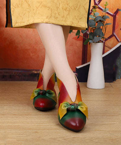 2023 New Soft Flats Colorful Ethnic Style Women Bow Ankle Boots