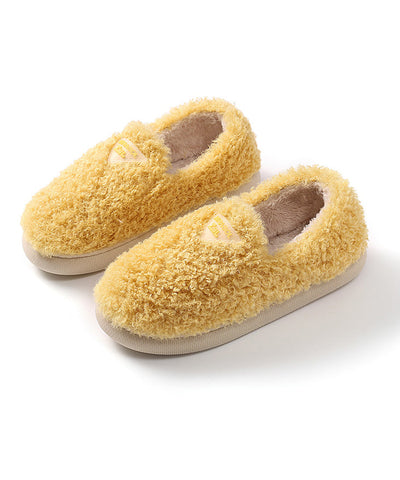 Bequeme, weiche, rosa flache Schuhe aus Kunstfell