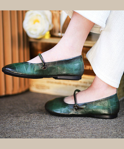 Handgemachte bequeme flache Schuhe aus braunem Rindsleder