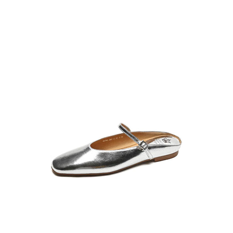 2024 New Genuine Leather Summer Flat Heels Women Sandals Elegant Party Prom Shoes Woman Office Lady Size 34-43 Women Slippers