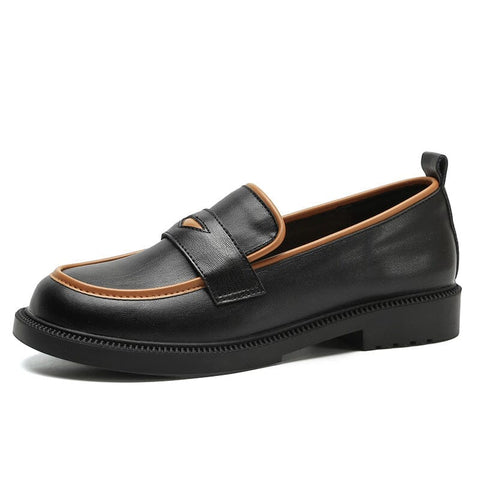 Women Casual Autumn Leather Flat Loafers